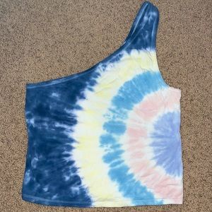 Tie Dye One Shoulder American Eagle Top